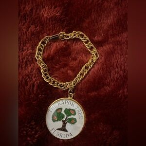 Vintage Gold Tone The Jackpot Tree Florida Medallion